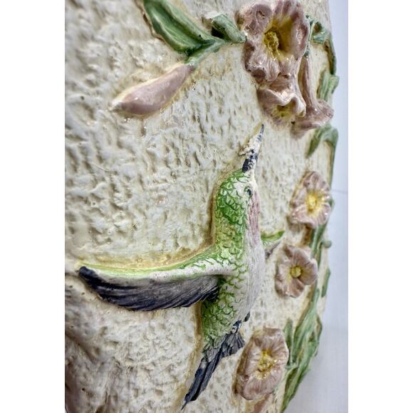 Avon Decorative Hummingbird Wall Plaques Set of 3 Vintage 5x7 Floral Relief - Picture 11 of 14